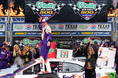 Denny Hamlin recovers to take Texas win