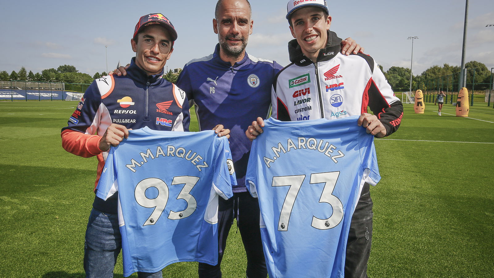 Marquez brothers meets Pep Guardiola during Manchester City visit