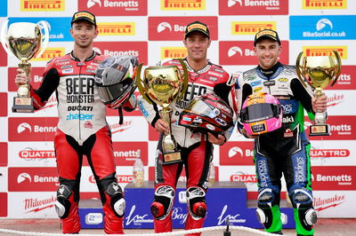 Oulton Park, Race Three, Podium , Irwin,Bridewell, Jackson, round 9 , 2023 showdown, BSB,