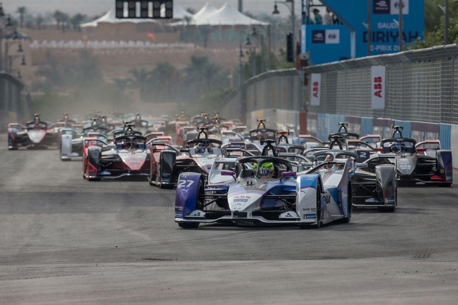 Sims takes third straight Formula E pole in Diriyah