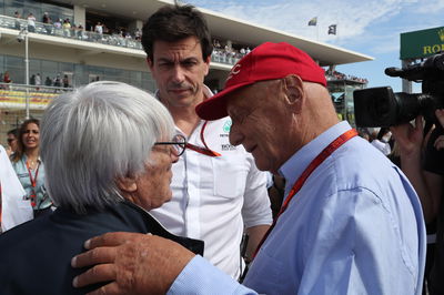 Toto Wolff, Bernie Ecclestone, Niki Lauda,