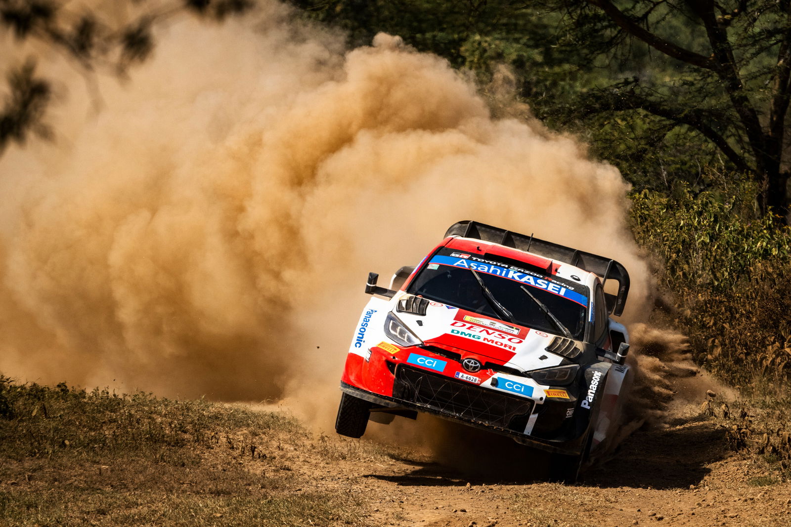 Late Ogier puncture hands Safari Rally lead to team-mate Rovanpera