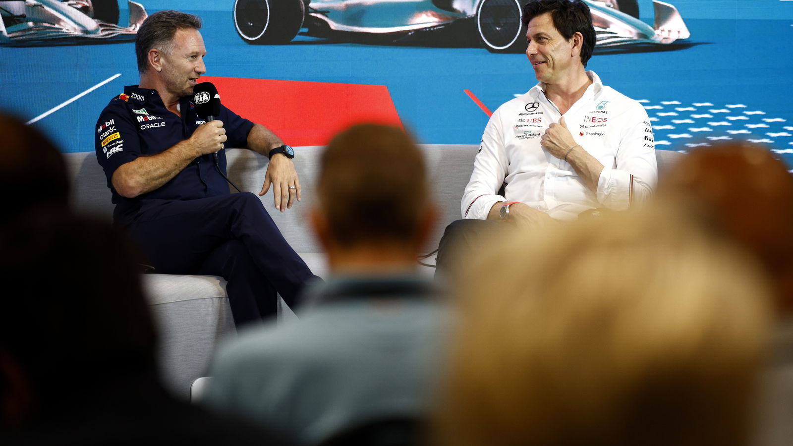 Secret friends? Horner explains viral photo with F1 rival Wolff
