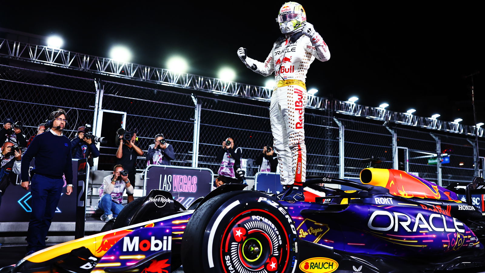 Penalised Verstappen beats Leclerc to win Las Vegas thriller