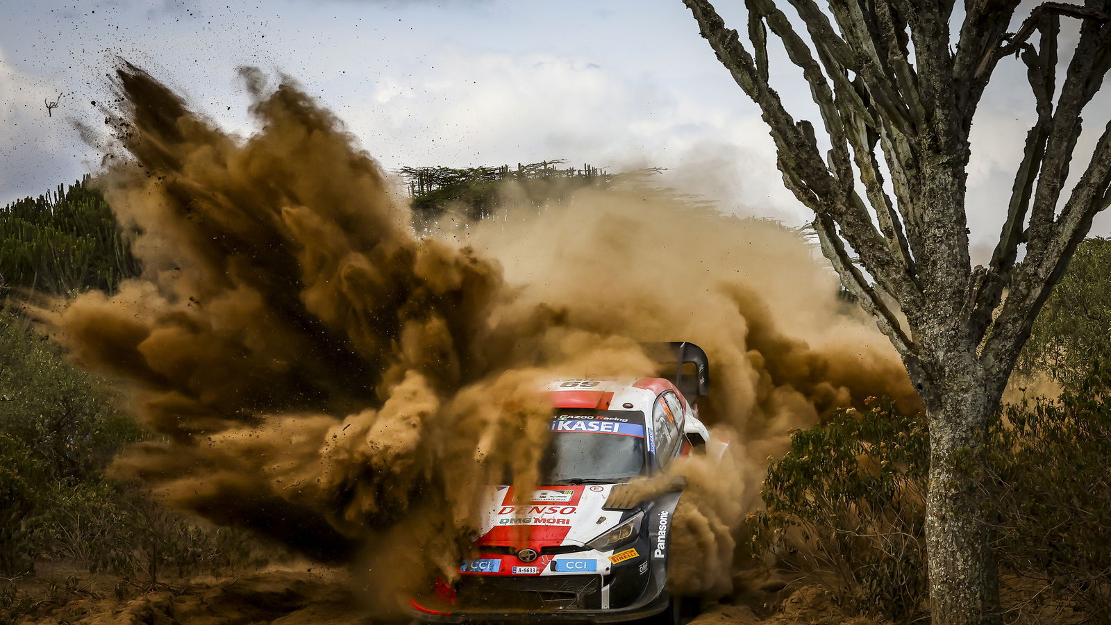 Late Ogier puncture hands Safari Rally lead to team-mate Rovanpera