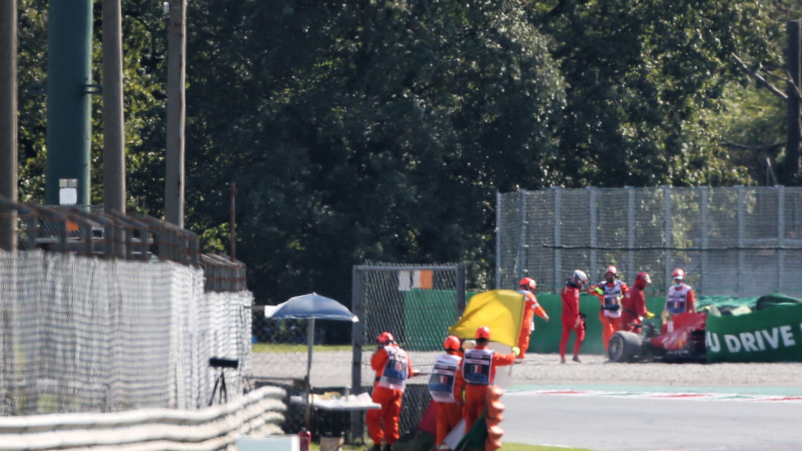 F1 Italian GP red-flagged due to big Leclerc crash