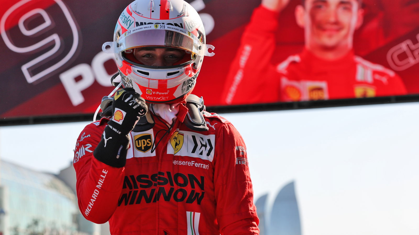 Leclerc claims second straight F1 pole in crazy Baku qualifying
