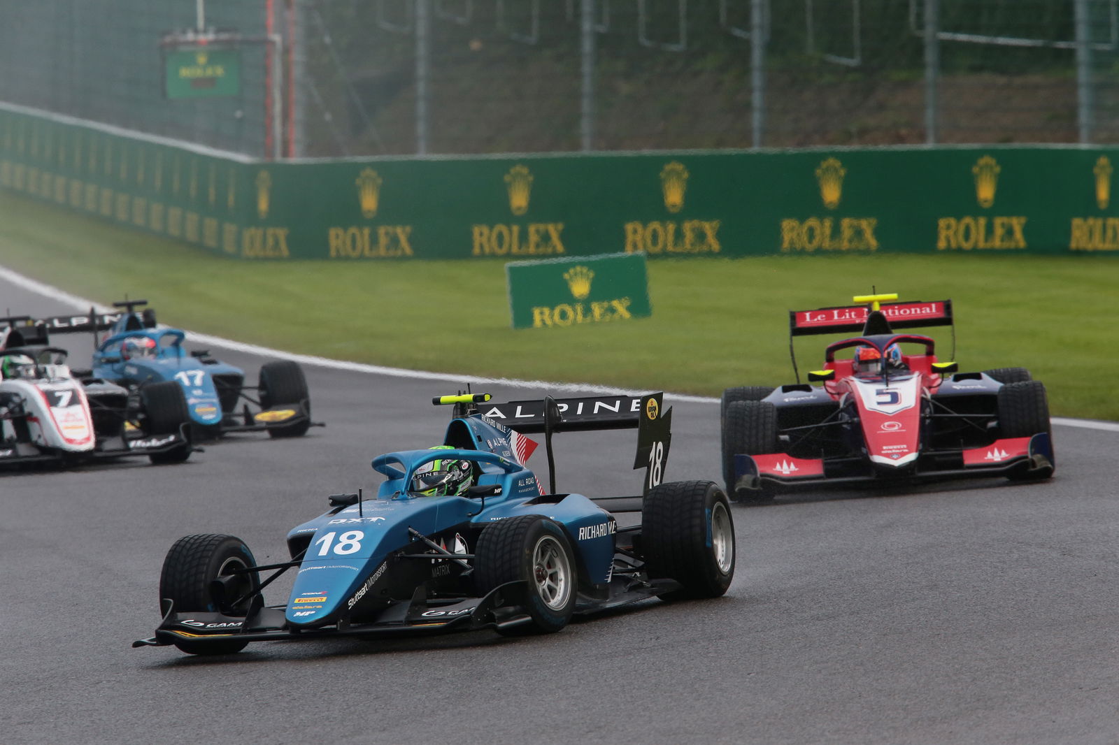 Colombo dominates first F3 sprint race at Spa in wet conditions