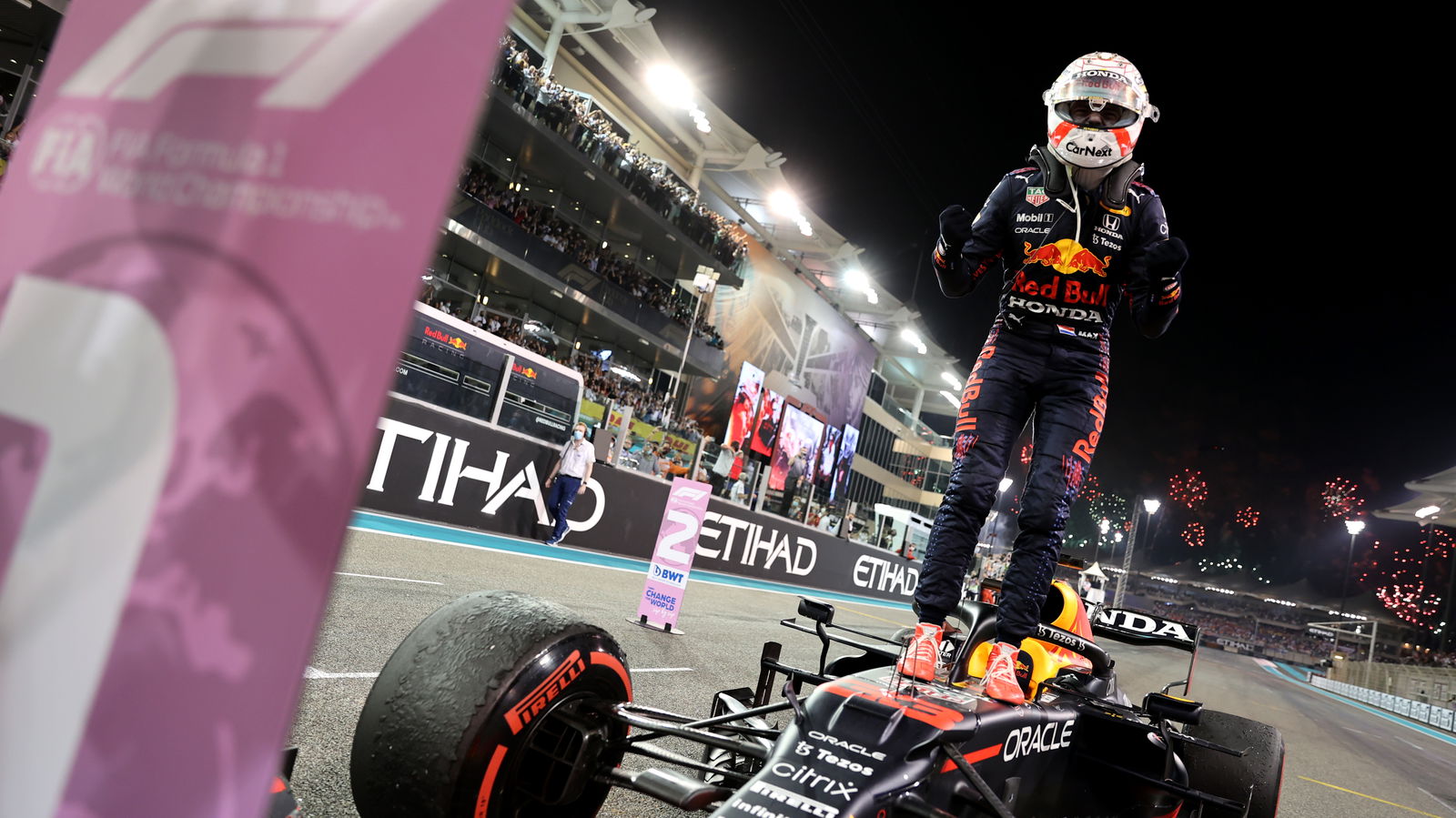 Verstappen wins first F1 title after last-lap pass on Hamilton 