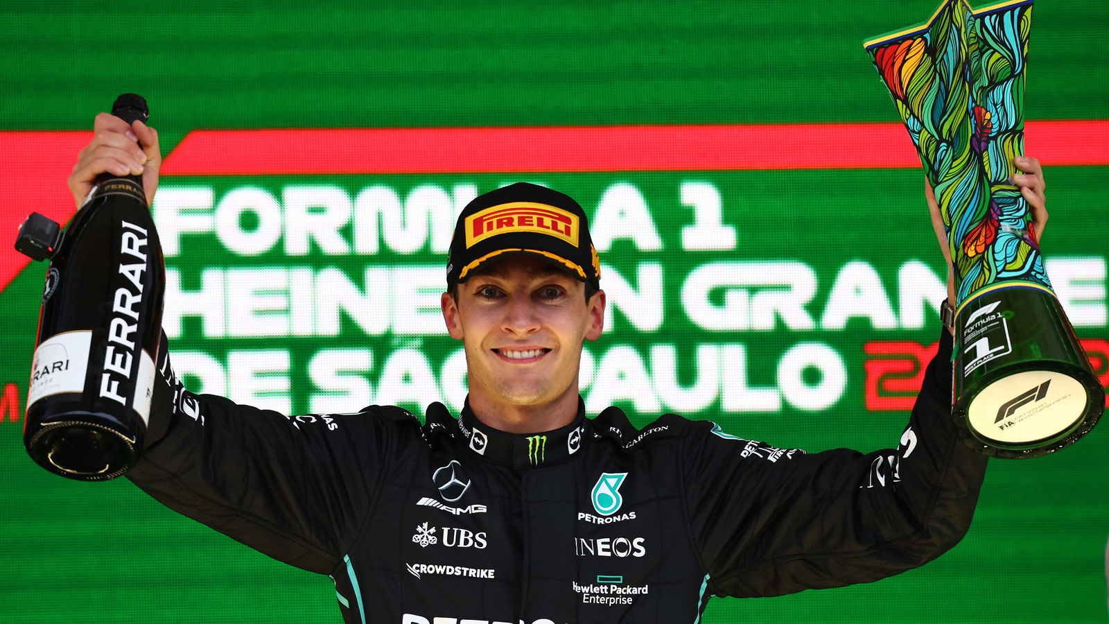 Russell leads Mercedes 1-2 for first F1 win after Hamilton, Verstappen clash