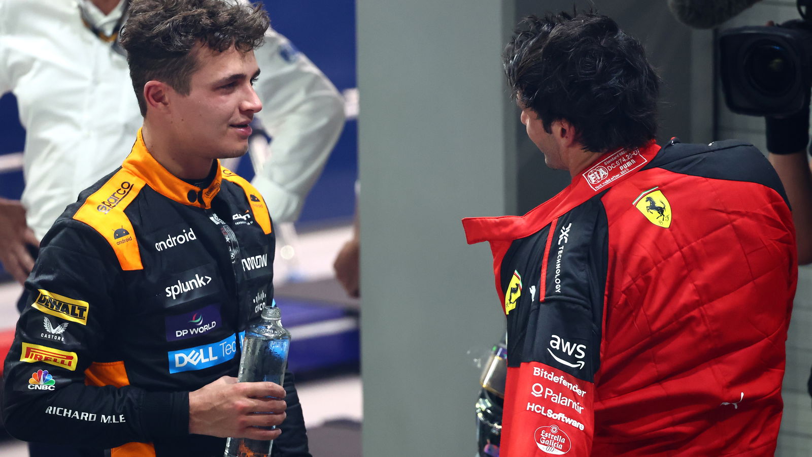 Norris on 'very generous' help from Sainz to finish P2 at Singapore
