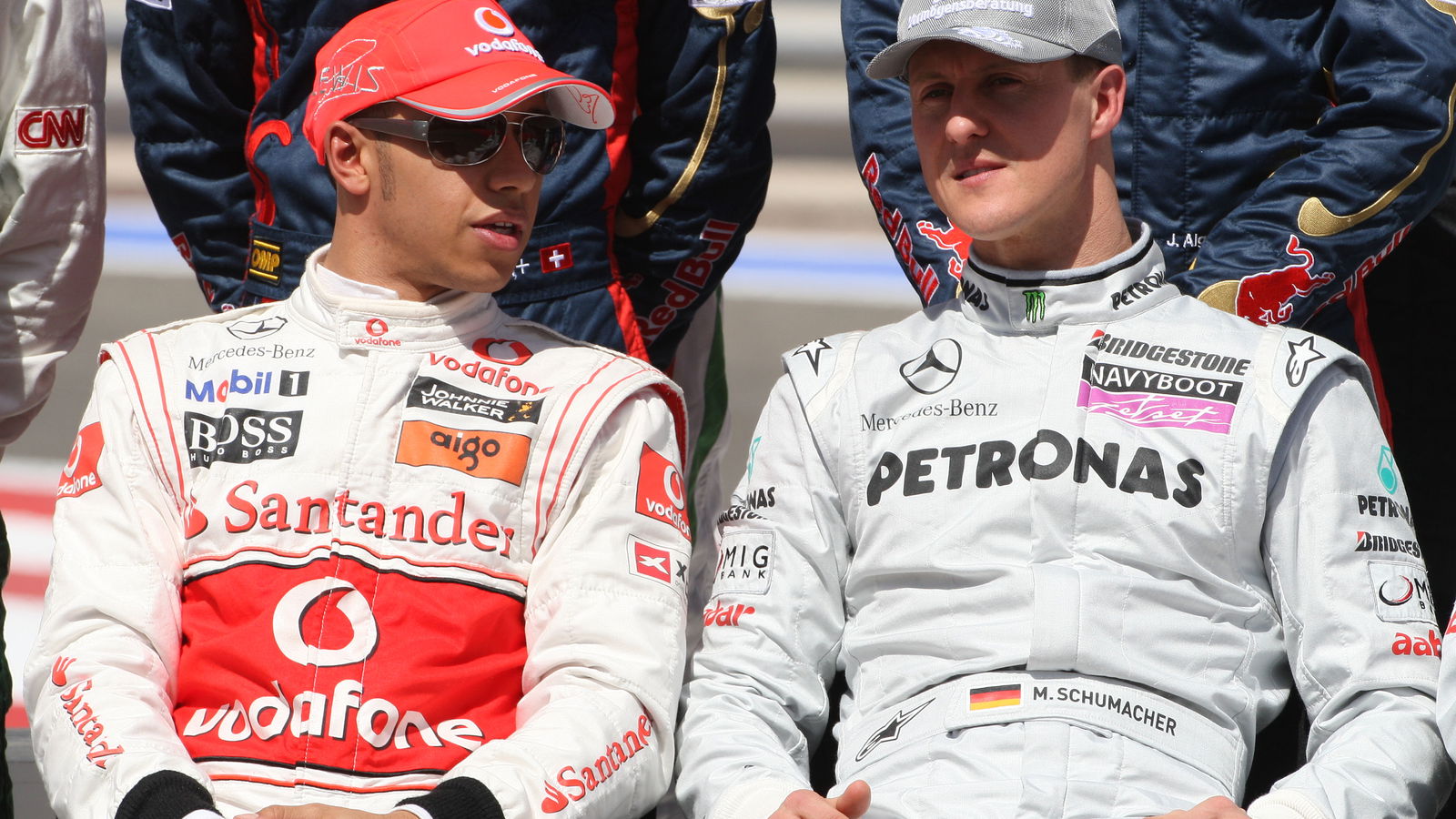 The time a 16-year-old Lewis Hamilton raced a peak Michael Schumacher