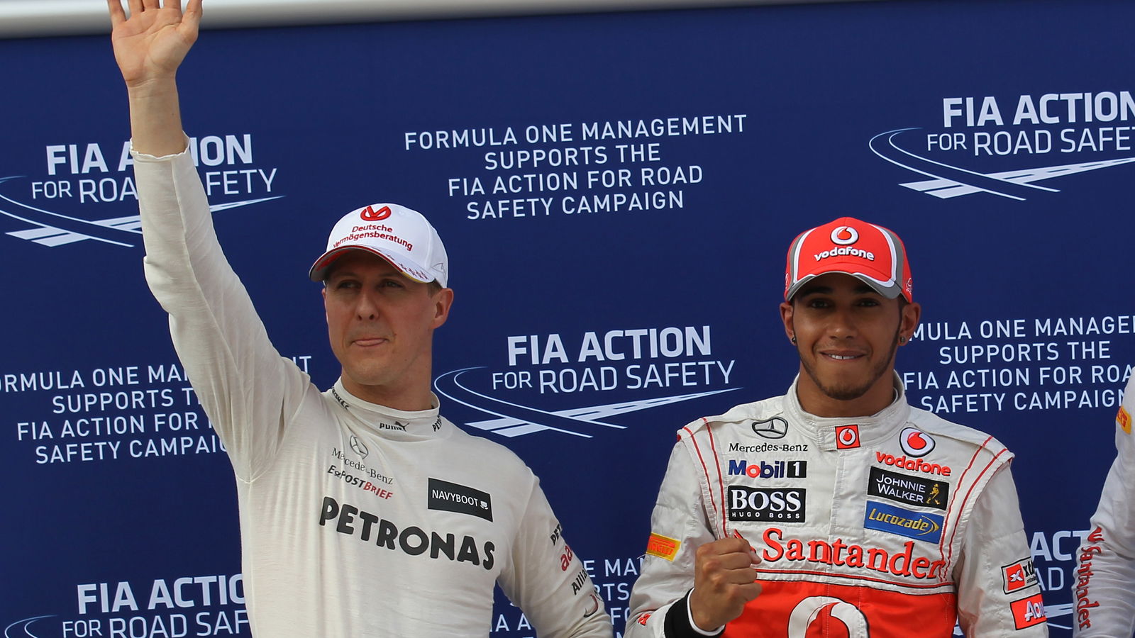 Three times Michael Schumacher and Lewis Hamilton battled in F1