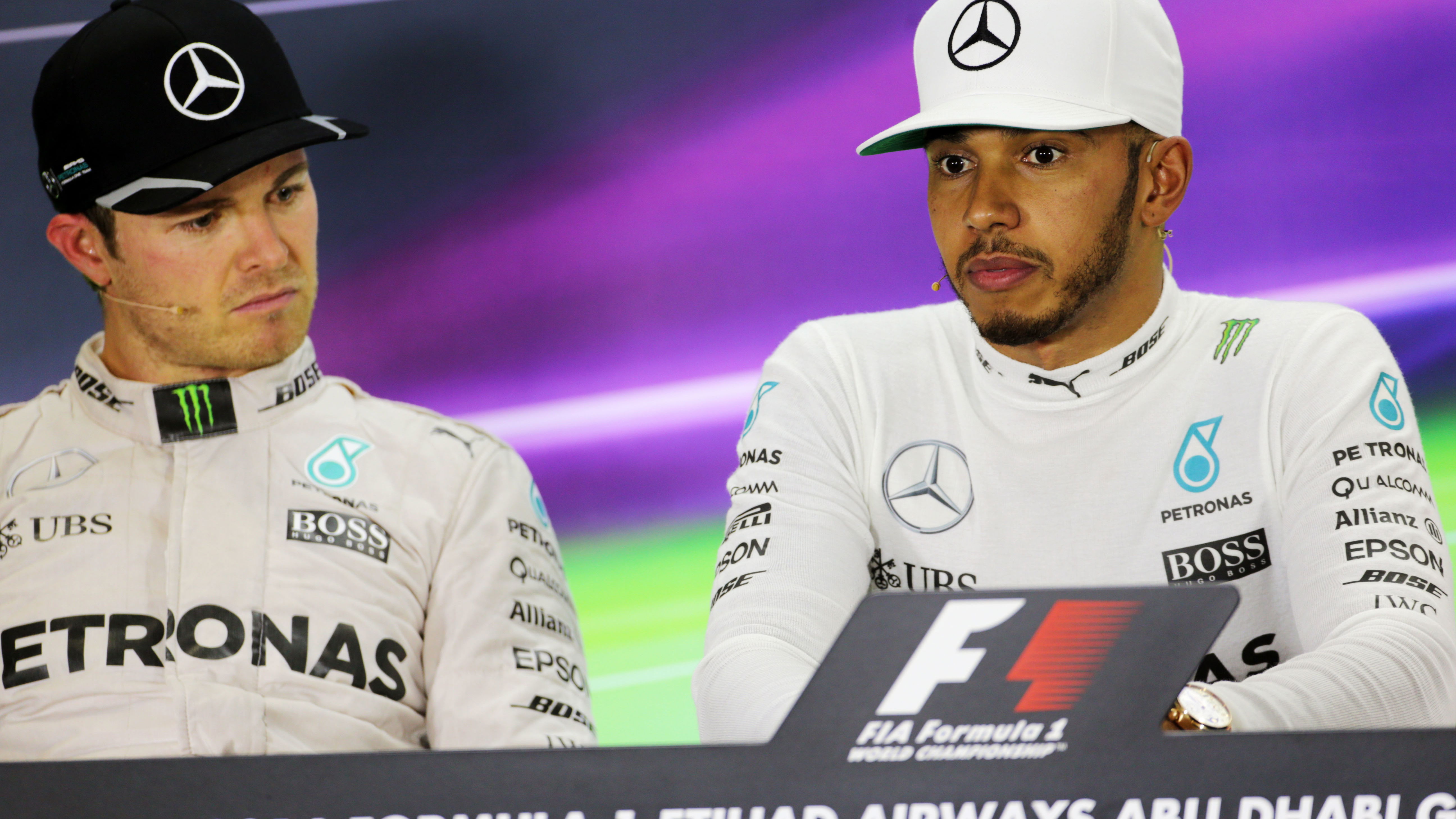 Nico Rosberg and Lewis Hamilton