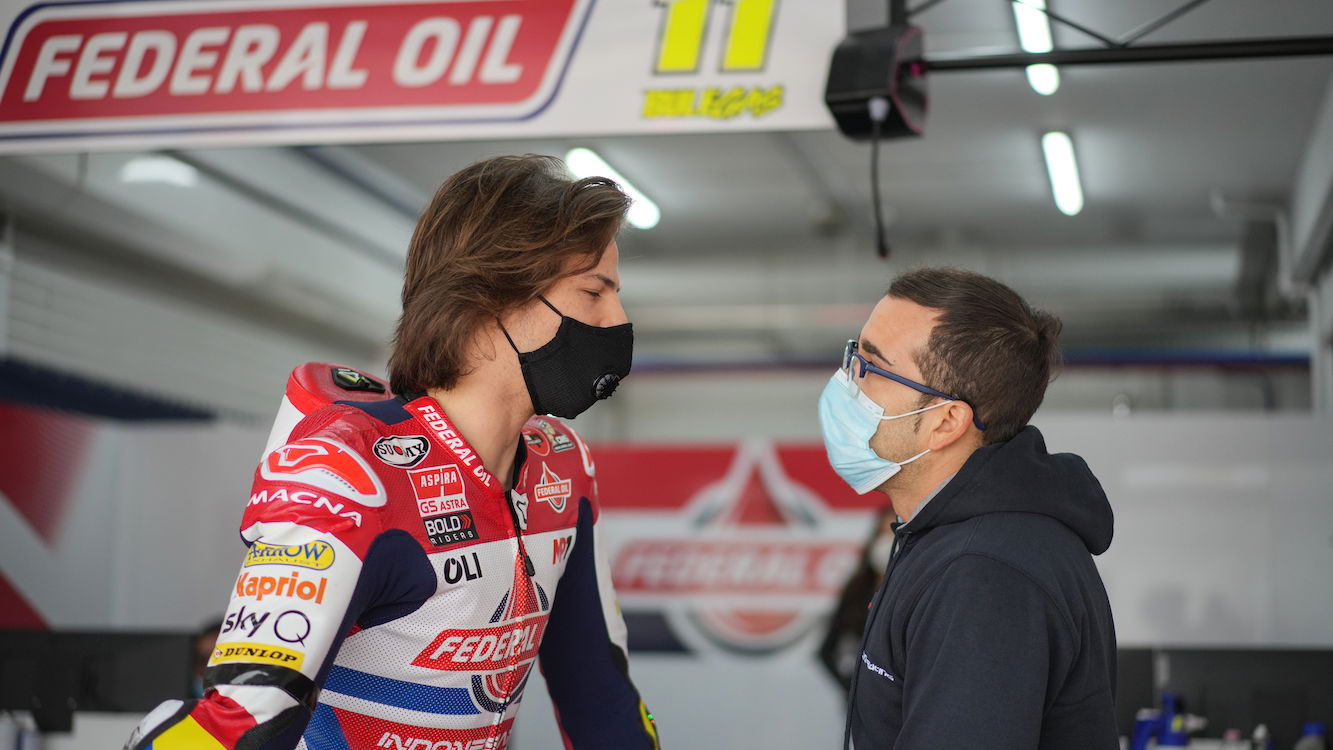 Federal Oil Gresini Racing endure mixed Moto2 test in Portimao