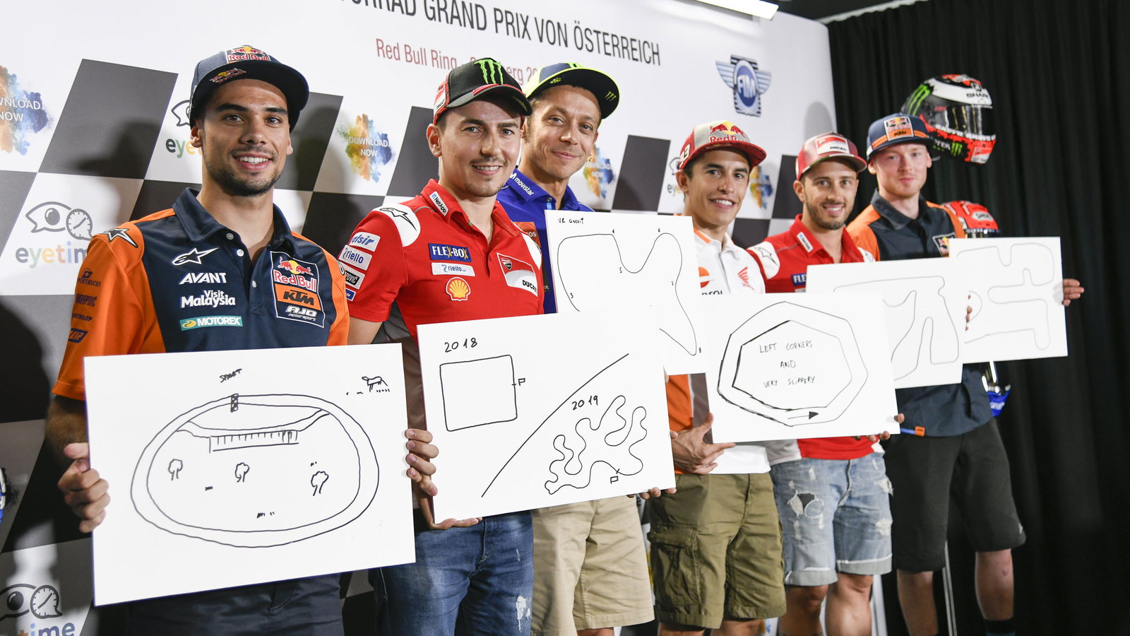 Pembalap MotoGP menggambar sirkuit impian!