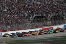 Ricky Stenhouse Jr., driver of the #17 Little Hug Ford, and Aric Almirola, driver of the #10 Smithfield Ford