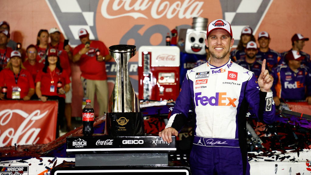 Denny Hamlin Wins Chaotic Coca-Cola 600 at Charlotte