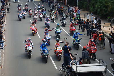 Riders at The Parade Ahead of Indonesian MotoGP Race