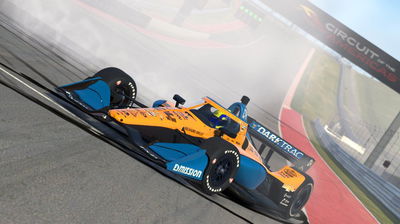 Norris membanting Pagenaud 