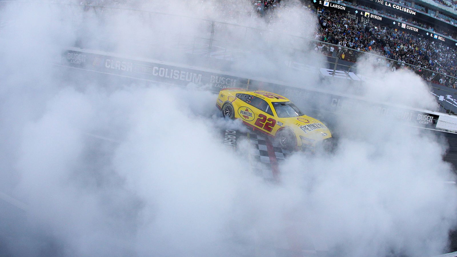 Joey Logano Wins the Busch Light Clash at the Los Angeles Coliseum