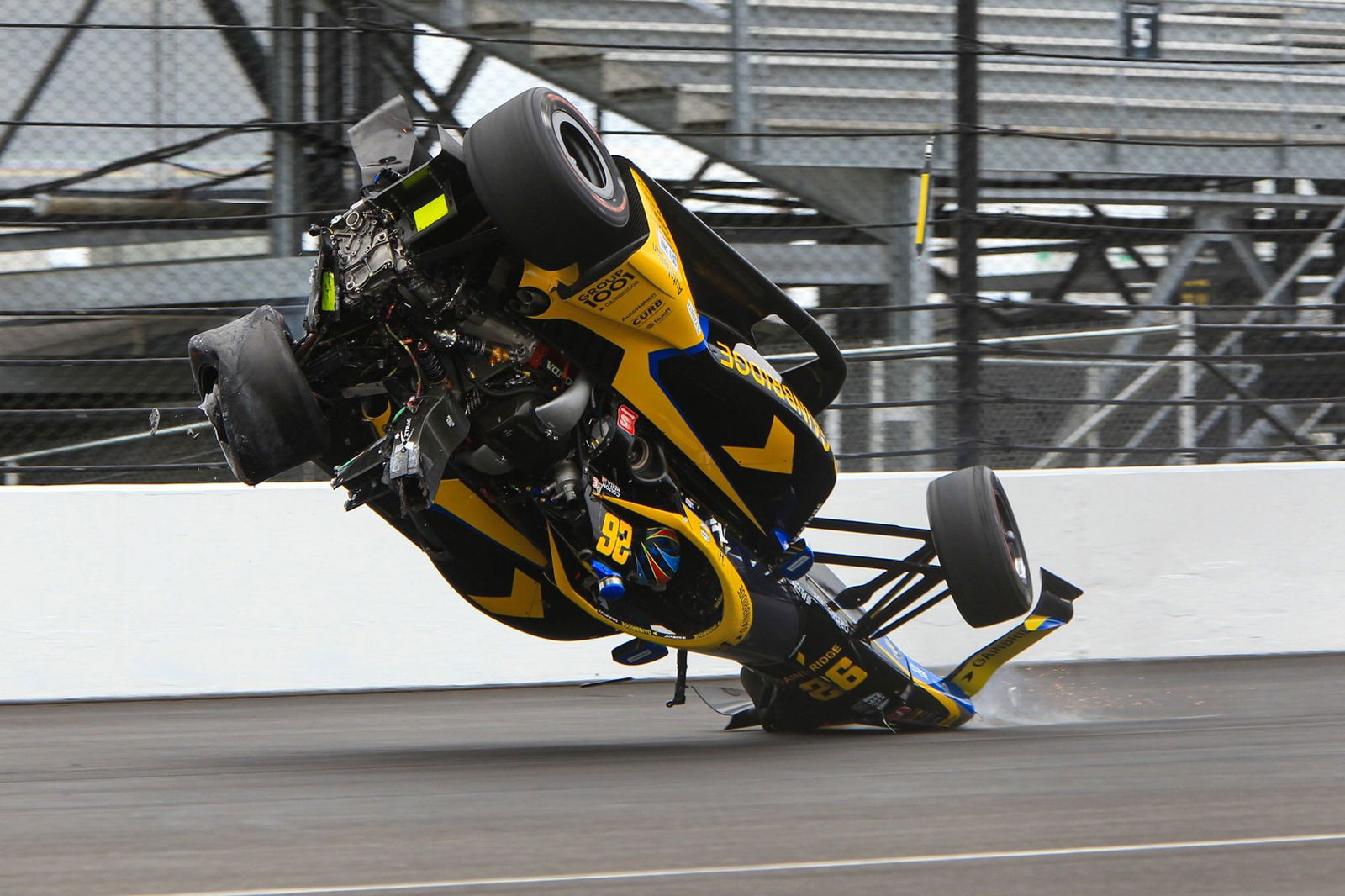 WATCH HERE: Colton Herta airborne in bad crash at Indy Carb Day