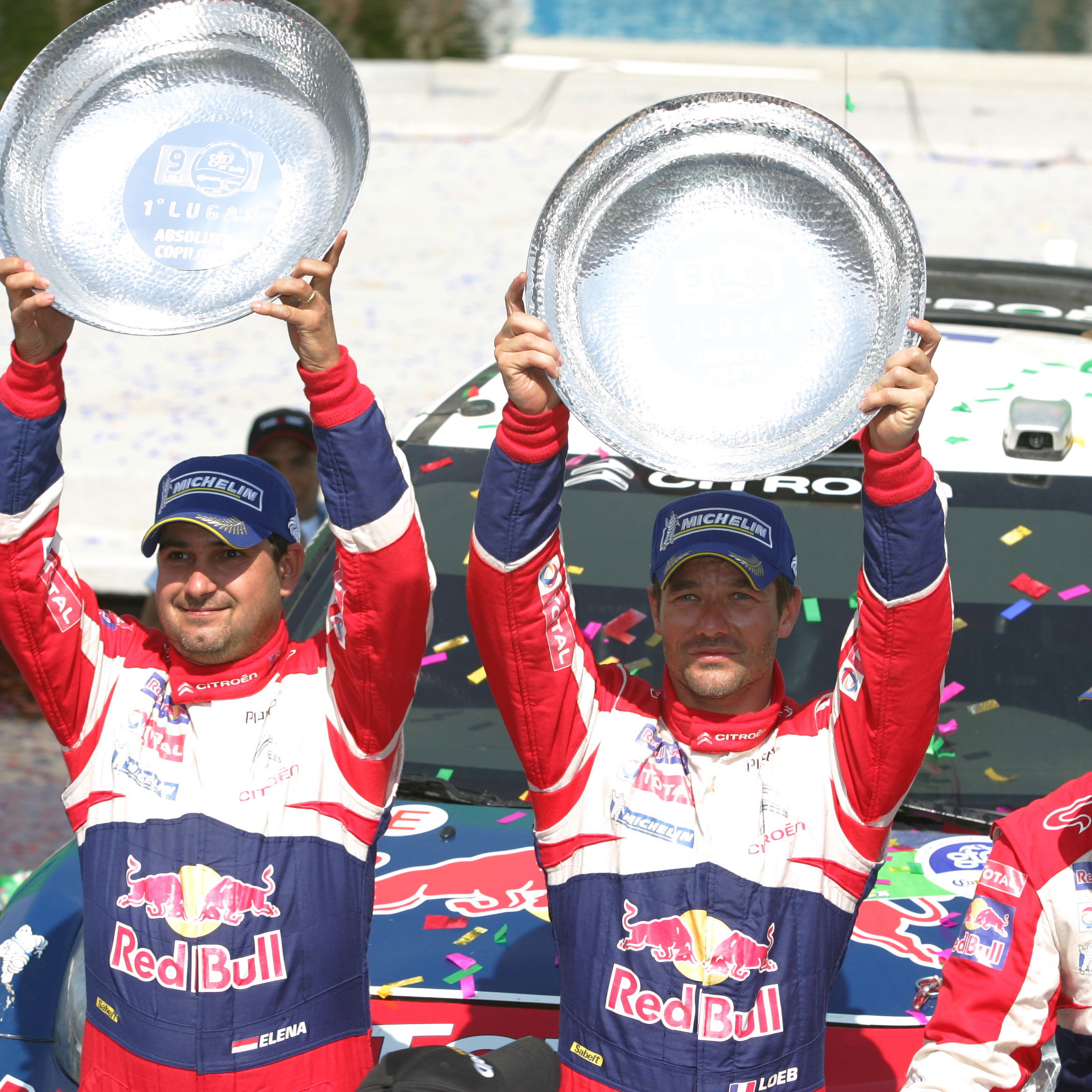 Podium, Sebastien Loeb (FRA) Daniel Elena (MON), Citroën DS3 WRC, Citroën Total World Rally Team