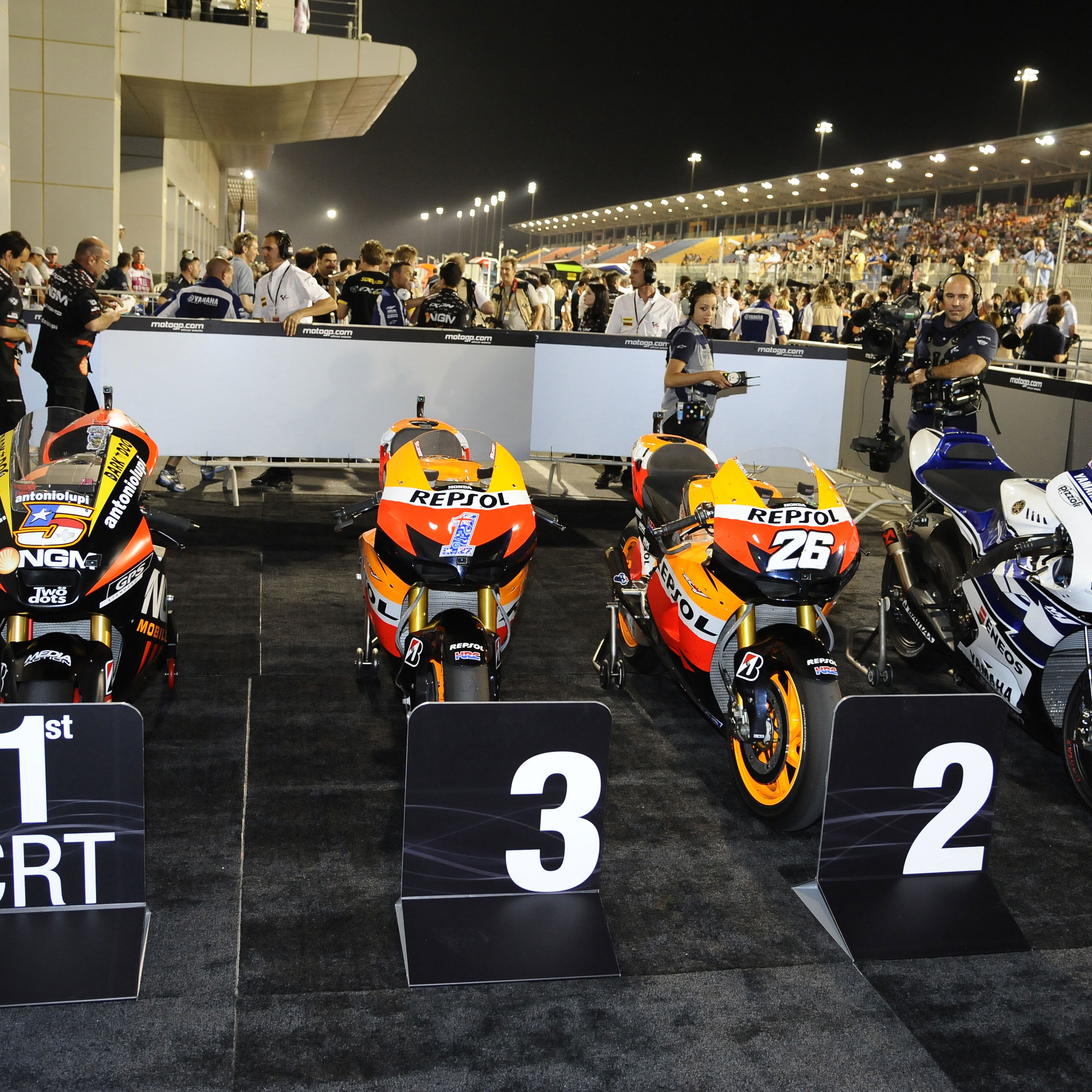 Parc ferme, Qatar MotoGP Race 2012
