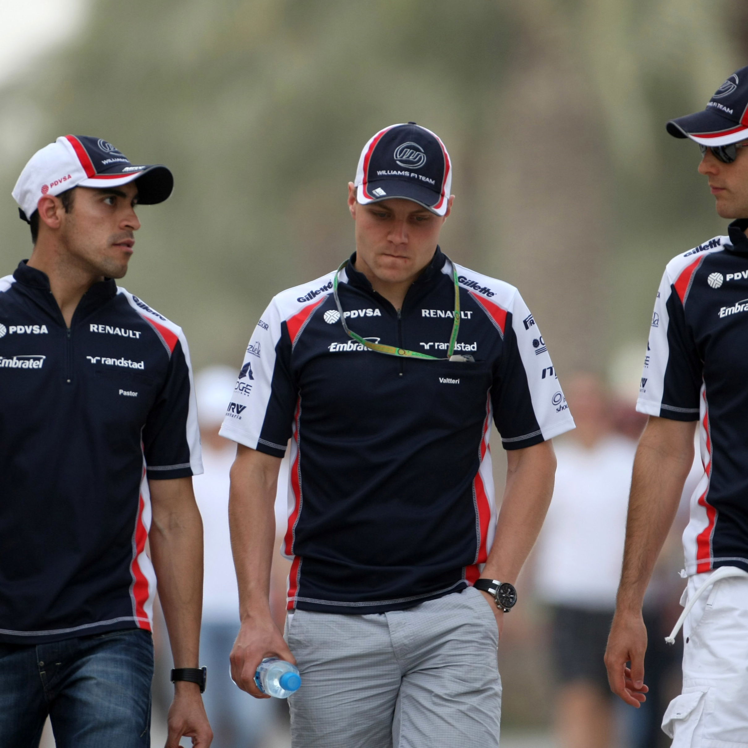 20.04.2012- Pastor Maldonado (VEN) Williams F1 Team FW34, Valtteri Bottas (FIN) and Bruno Senna (BRA