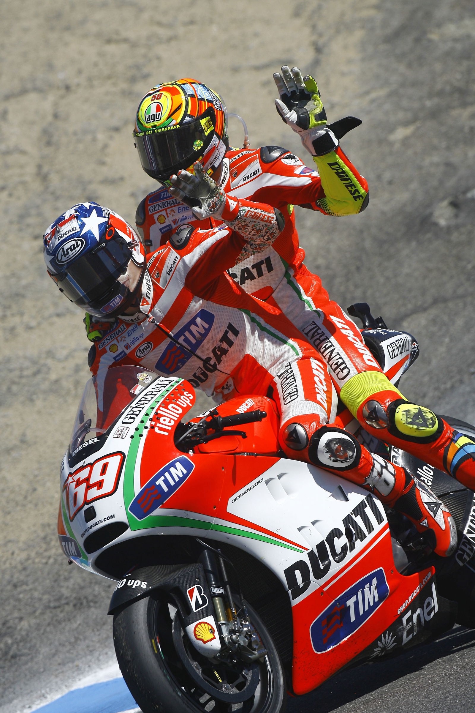 Hayden and Rossi, USA MotoGP 2012