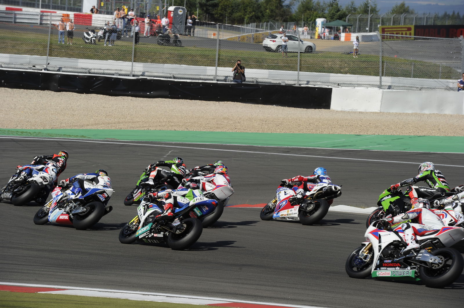 Sykes, Race start, German WSBK Race 1 2012