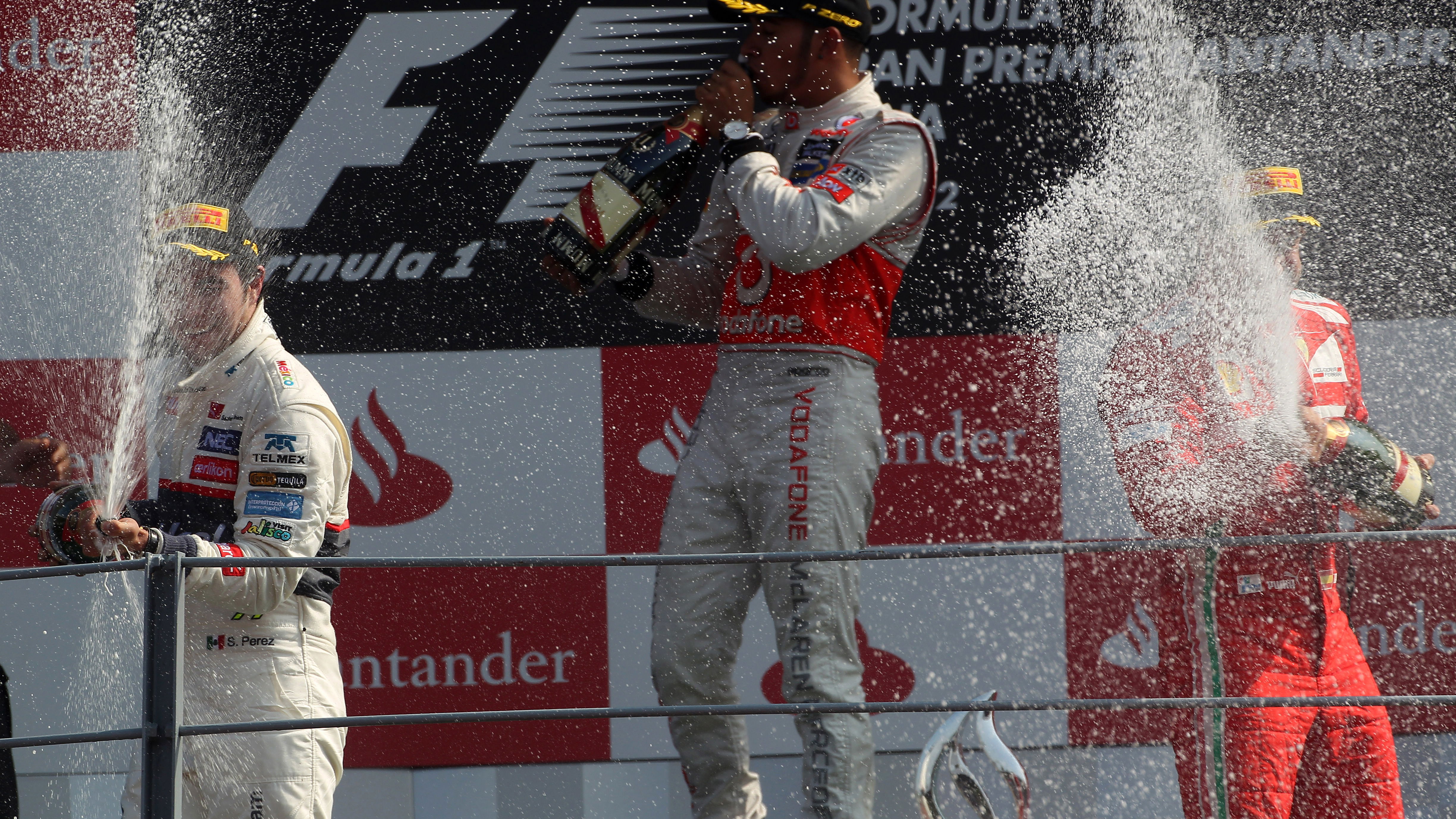09.09.2012- Race, Sergio Perez, Lewis Hamilton and Fernando Alonso