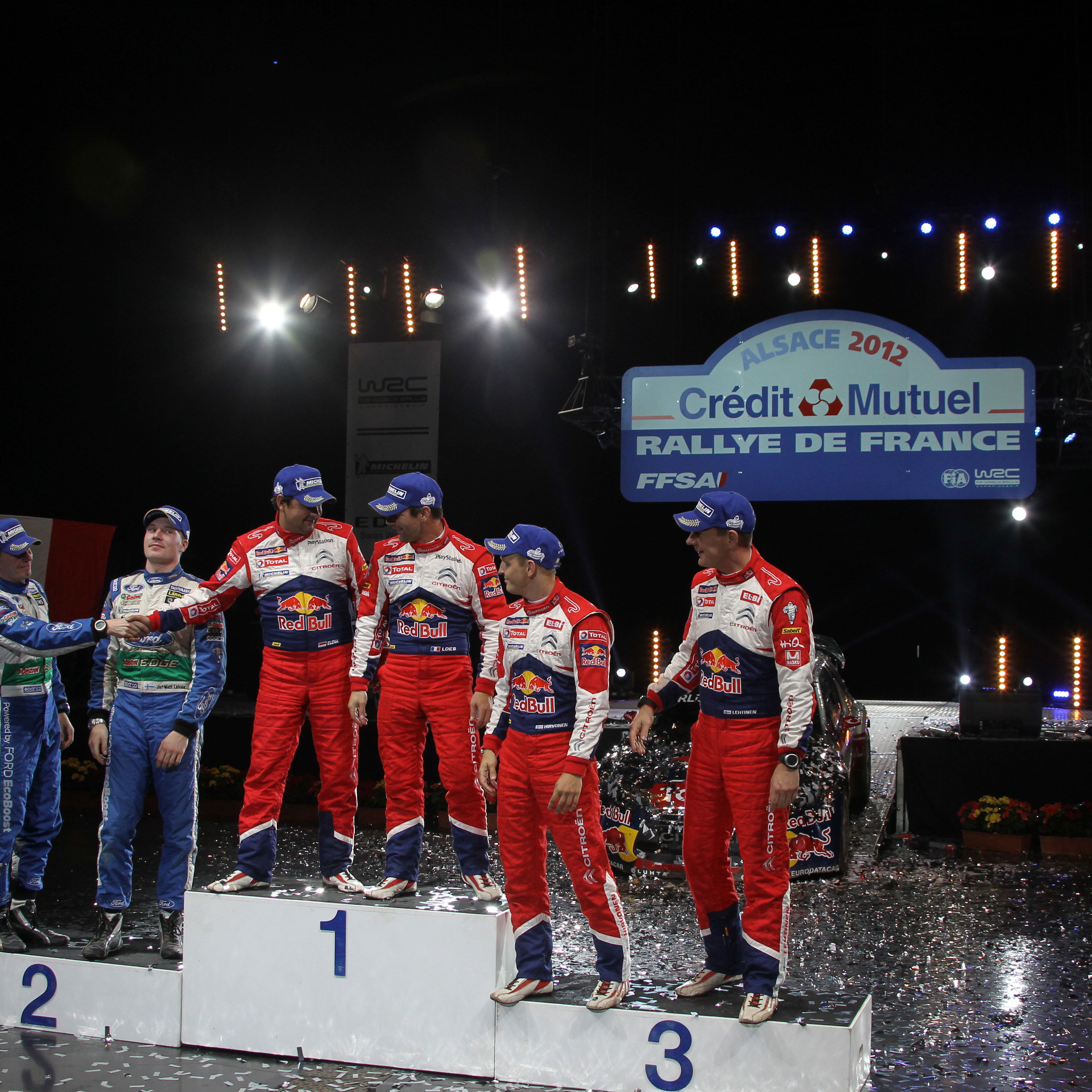 podium, Sebastien Loeb (FRA) Daniel Elena (MON), Citroën DS3 WRC, Citroën Total World Rally Team, Ja