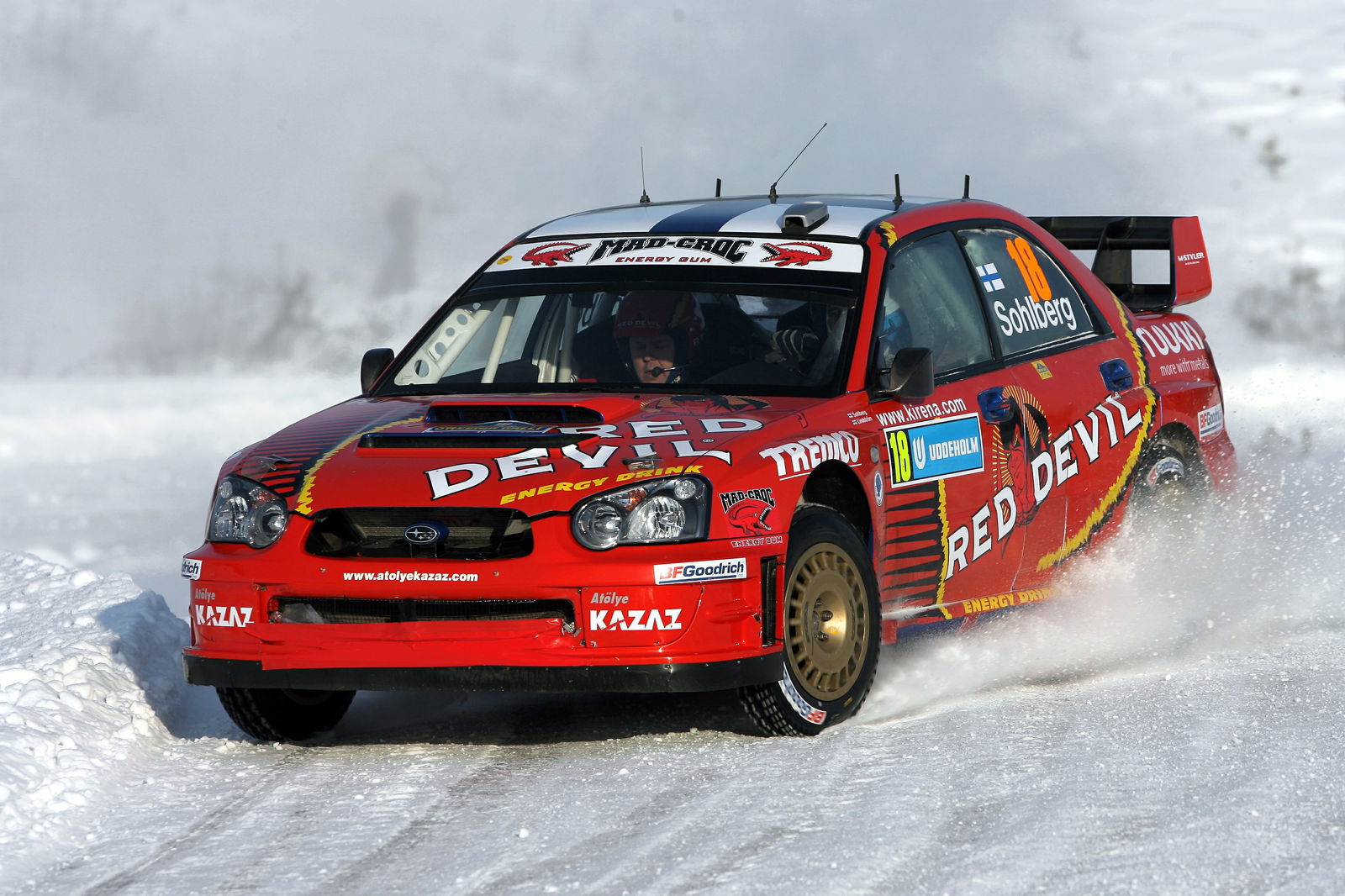 Kristian Sohlberg / Kaj Lindstrom - Red Devil Atolye Kazaz Subaru Impreza WRC.