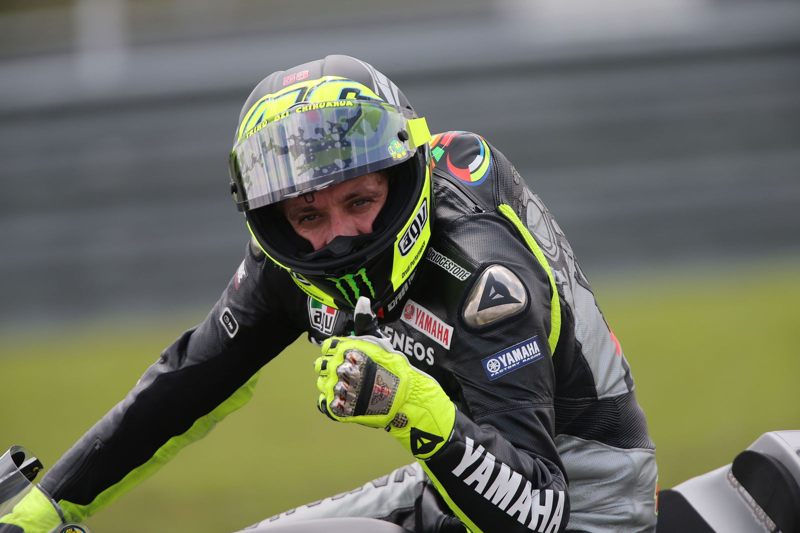 Thumbs-up from Rossi, Sepang 1 MotoGP test, February 2013