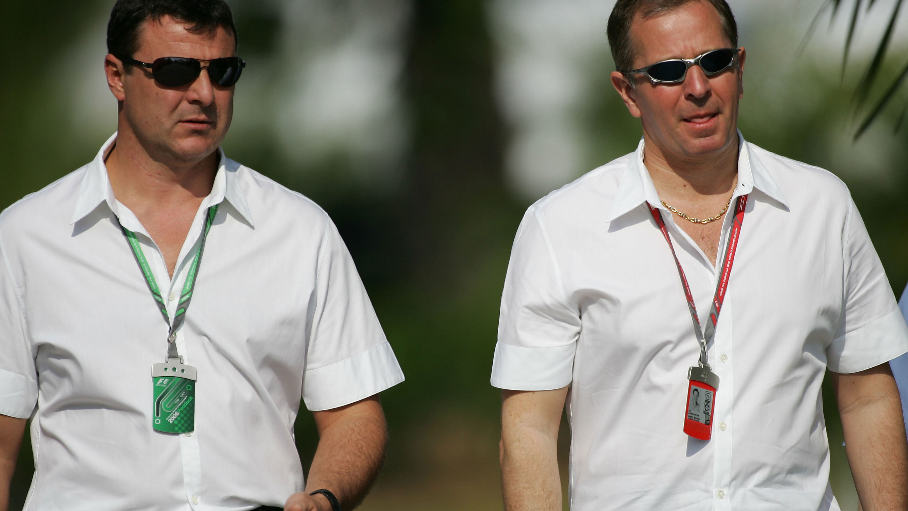 ITV F1 pundits and 2MB driver managers Mark Blundell and Martin Brundle in Malaysia