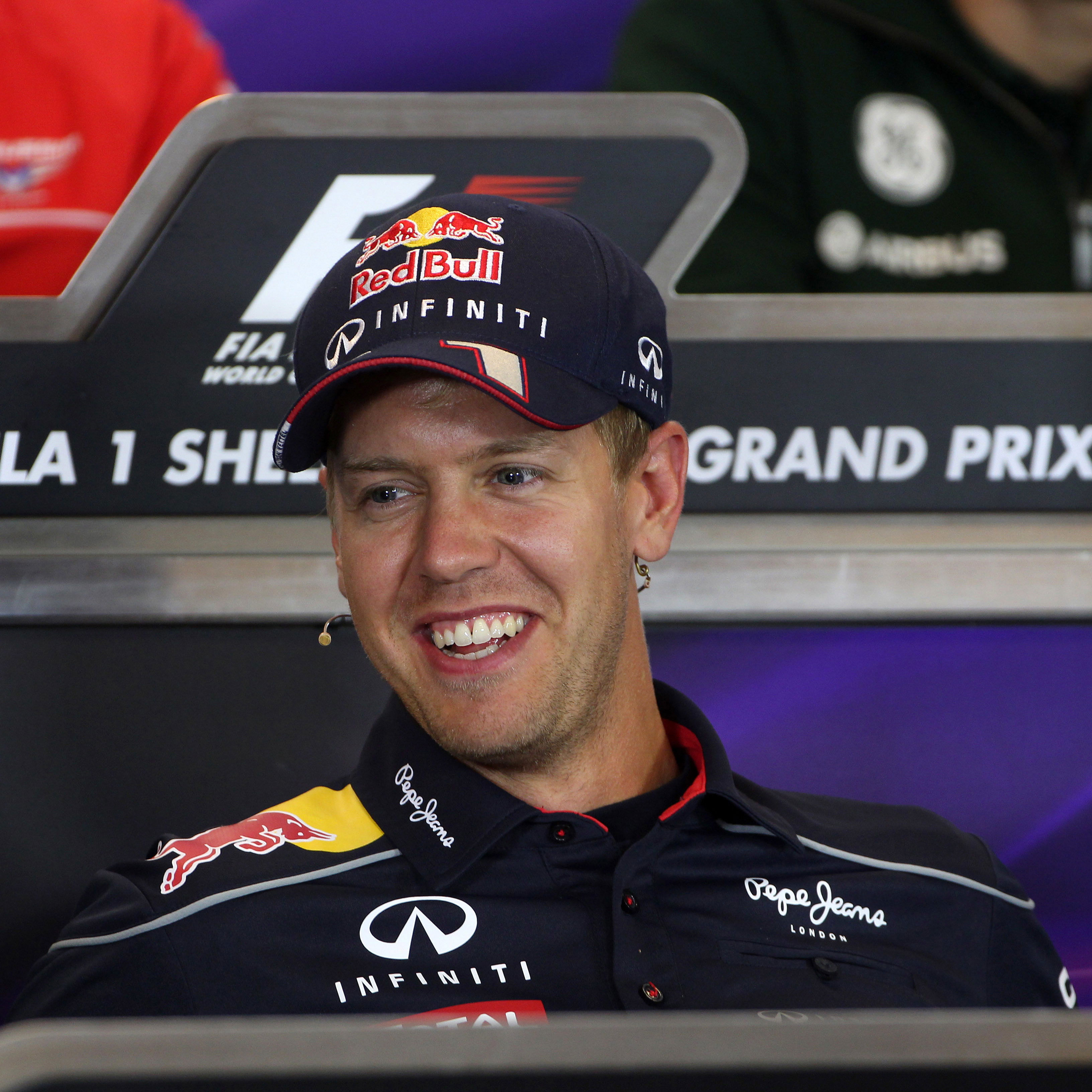 22.08.2013- Press conference, Sebastian Vettel (GER) Red Bull Racing RB9