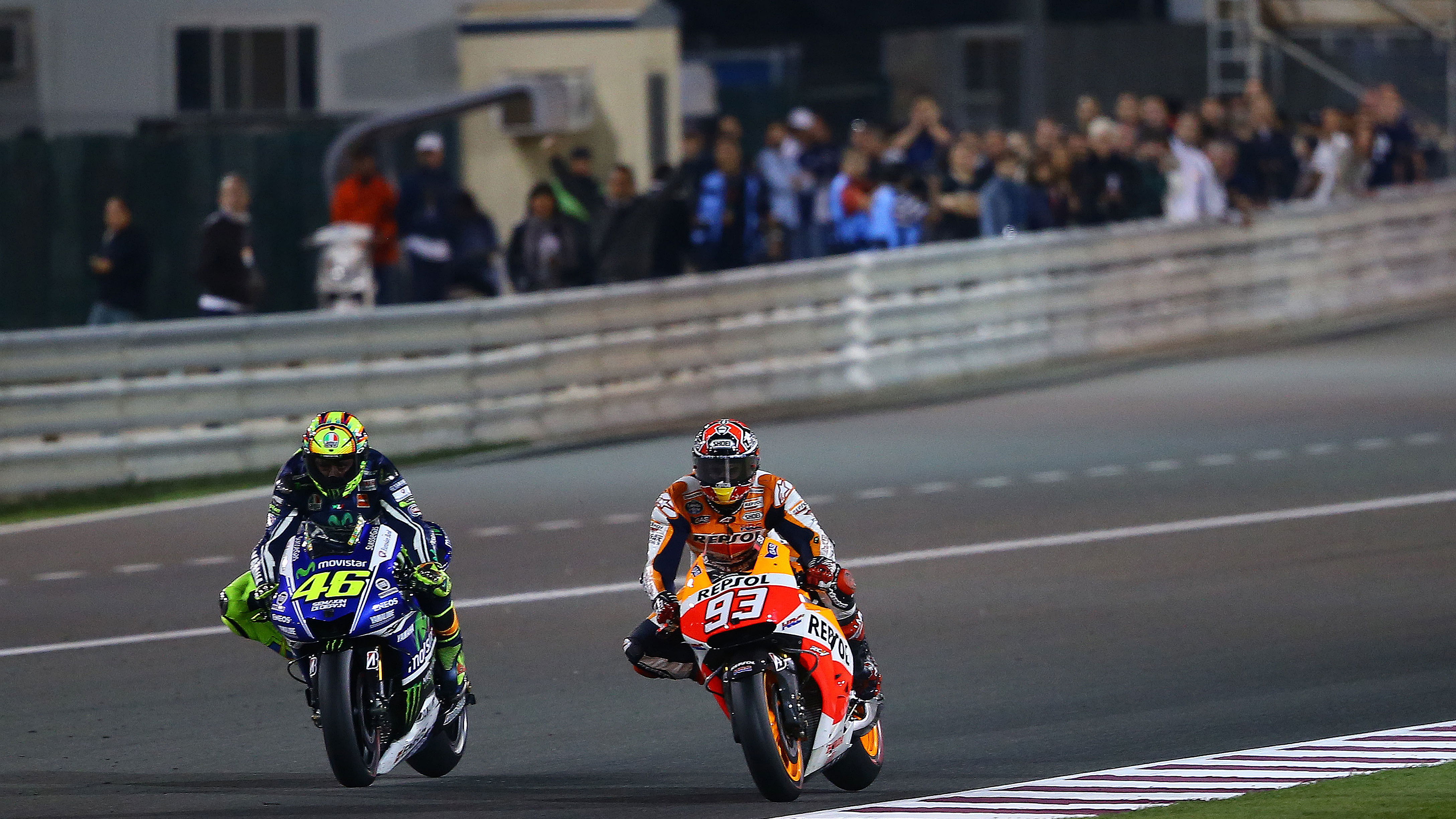 Rossi and Marquez, Qatar MotoGP 2014