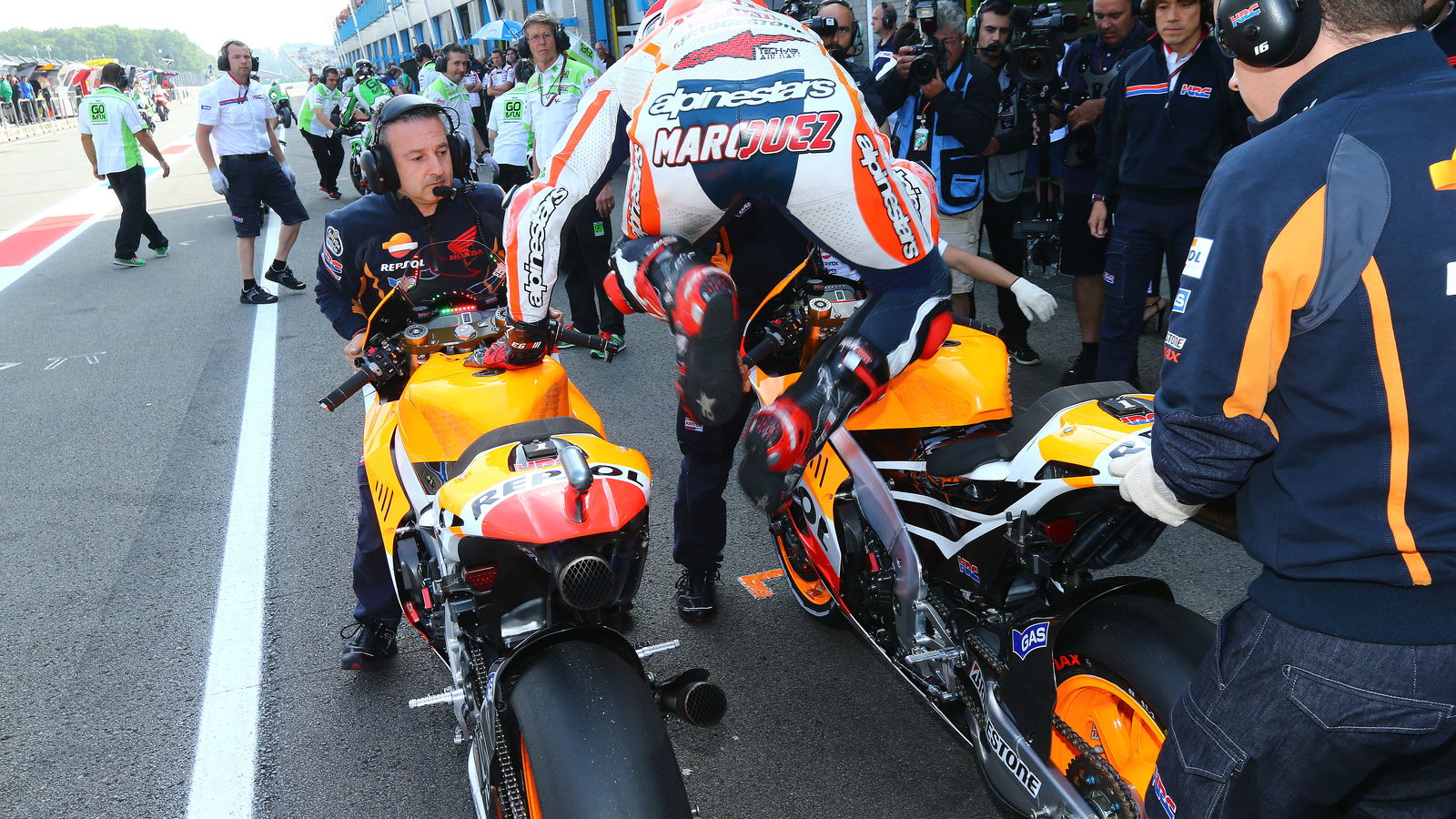PICS: MotoGP bike swap - Marquez style!
