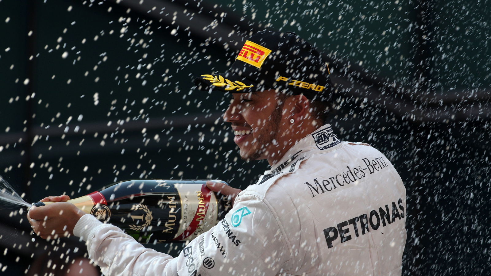 Hamilton 'never intended to disrespect' in podium celebration