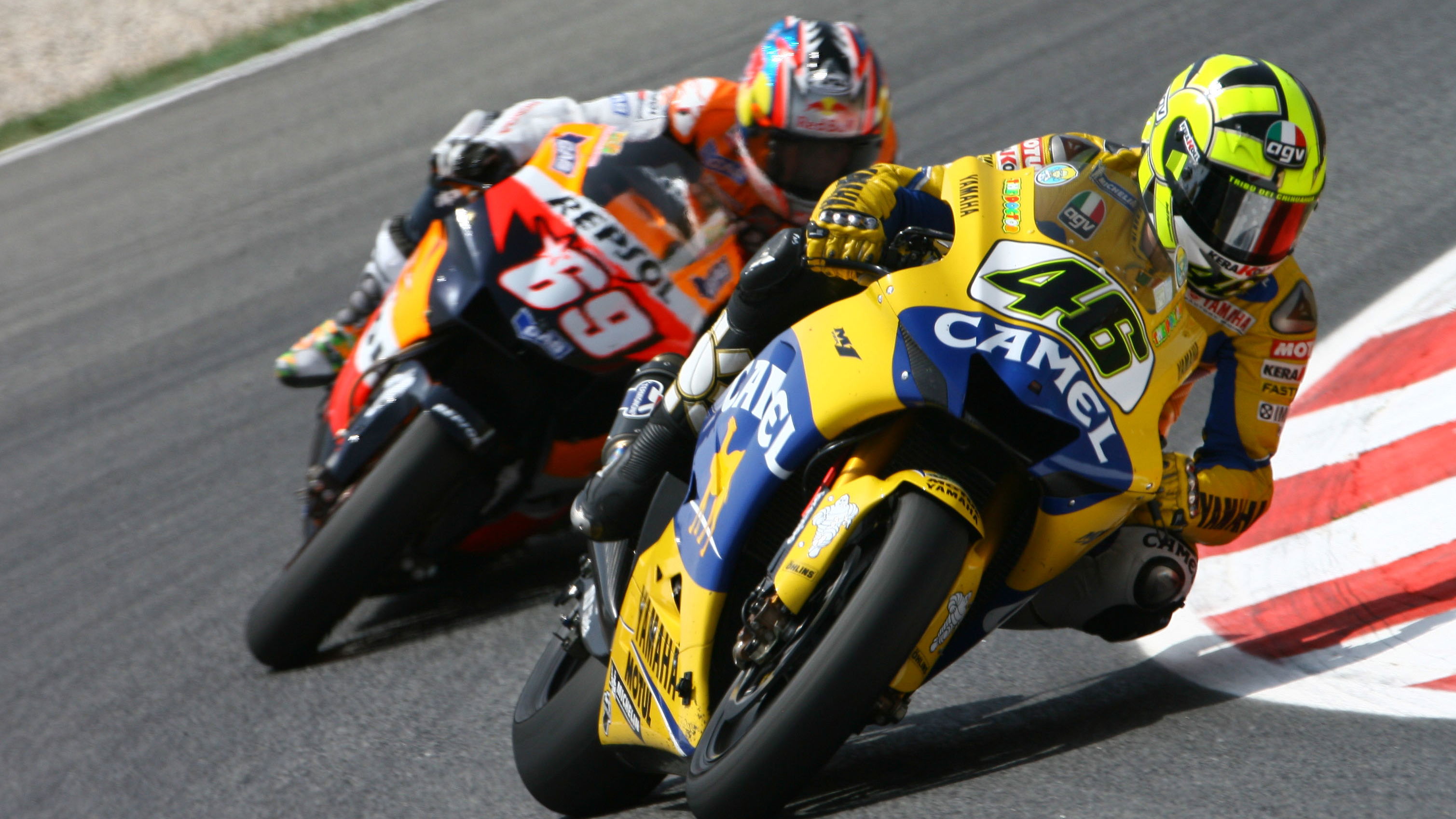 Rossi, Hayden, Catalunya MotoGP Race 2006