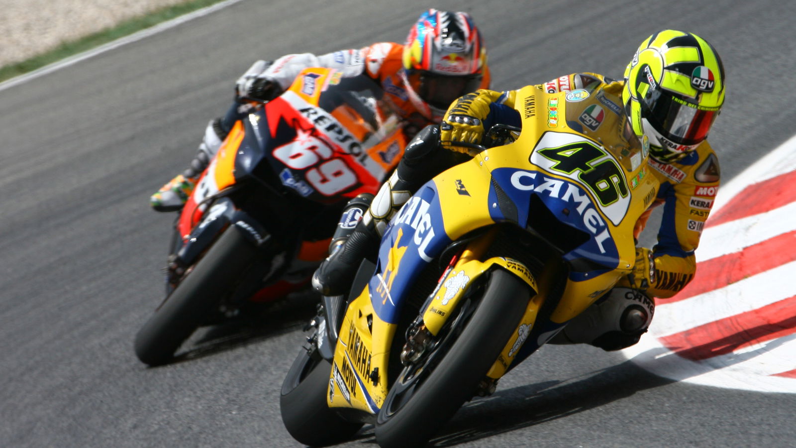 Rossi, Hayden, Catalunya MotoGP Race 2006