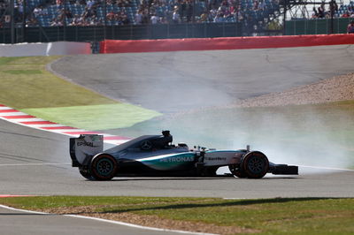 Verstappen knocked sideways by wild Silverstone exit