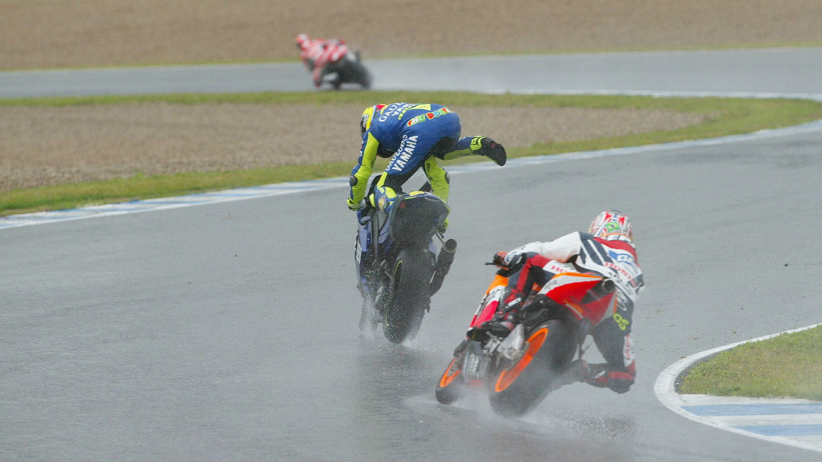 Rossi Highside, Spanish MotoGP Race, 2004