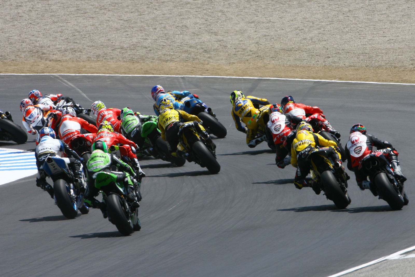 Turn one, US MotoGP Race 2006