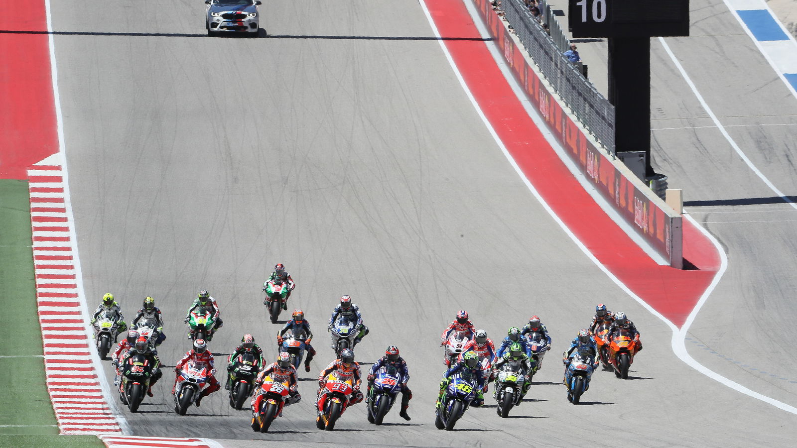 Start, MotoGP race, Grand Prix of the Americas, 2017.