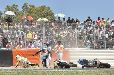 Miller Bautista fight after crash, Spanish MotoGP 2017