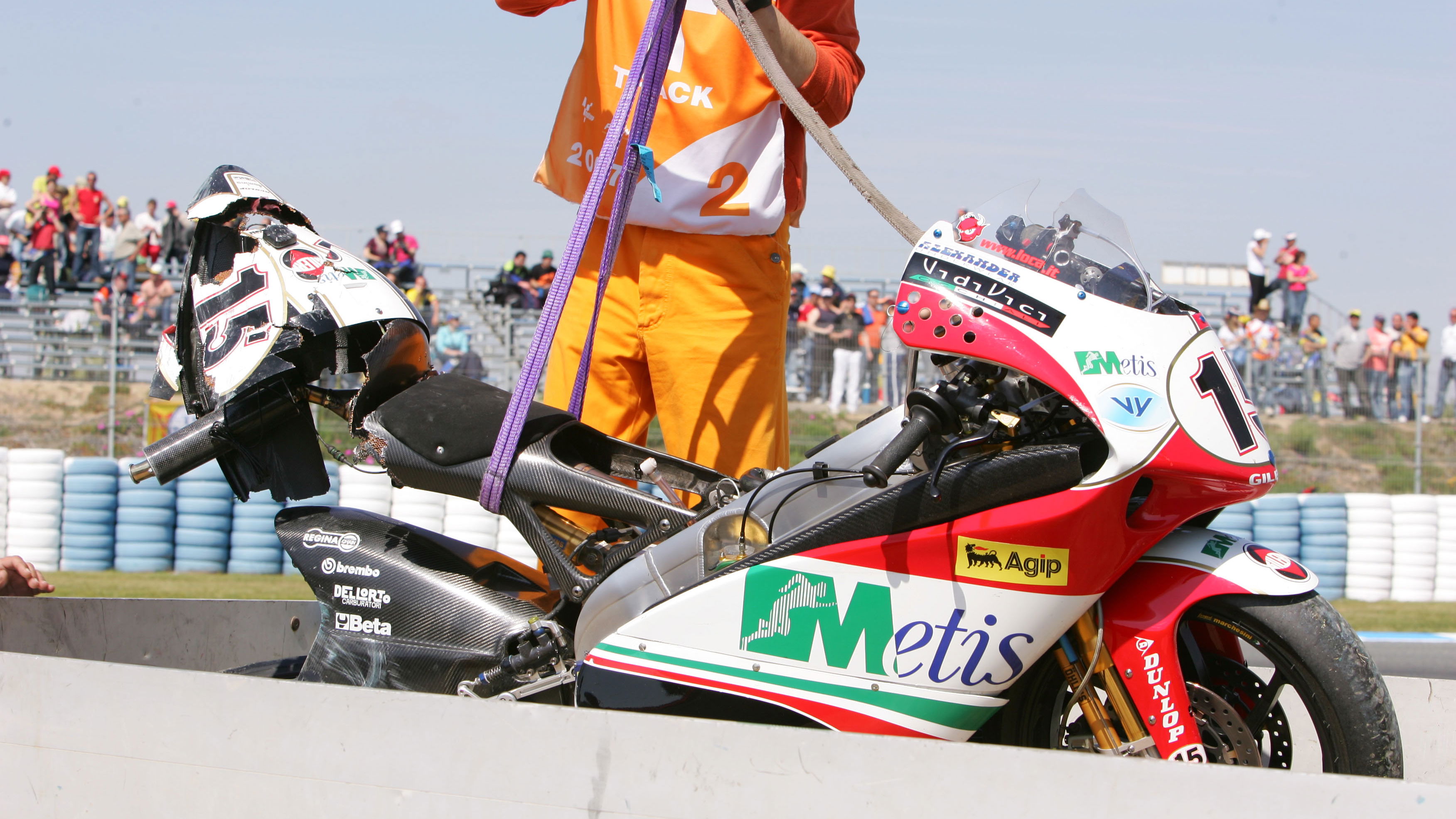 Locatelli crash, Spanish 250GP 2007