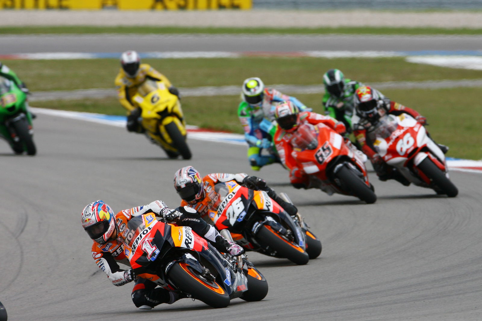 Hayden, Pedrosa, Dutch MotoGP Race 2007