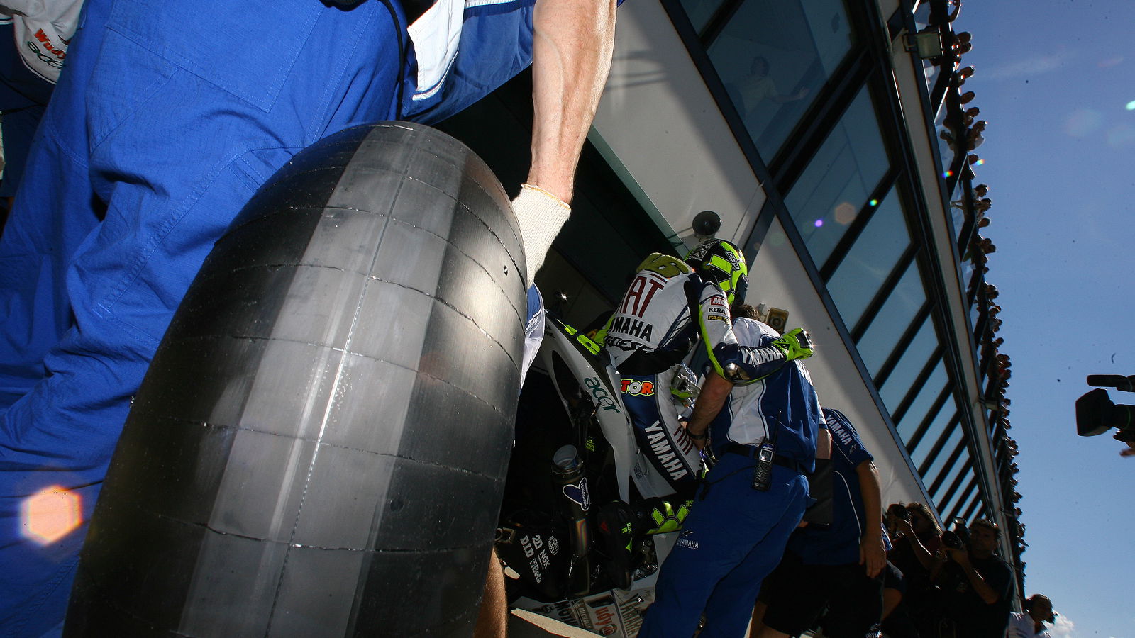 Rossi`s qualifying Michelin tyre, San Marino MotoGP 2007